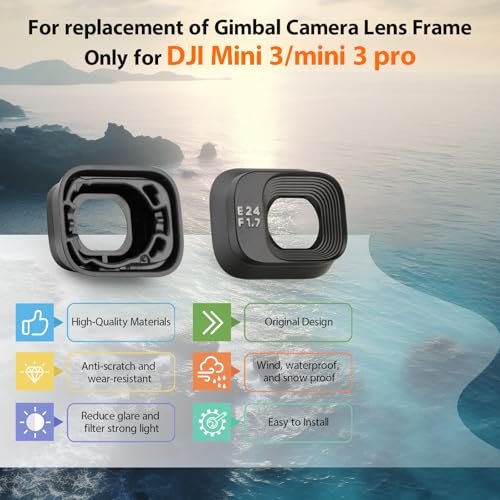 for DJI Mini 3/Mini 3 Pro Gimbal Camera Frame Replacement Mini 3 Pro Gimbal Camera Lens Frame Cover Cap Drone Accessories Parts