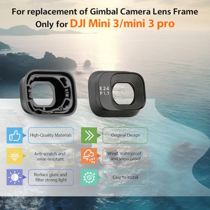 for DJI Mini 3/Mini 3 Pro Gimbal Camera Frame Replacement Mini 3 Pro Gimbal Camera Lens Frame Cover Cap Drone Accessories Parts