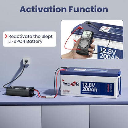 Timeusb 12V 40A LiFePO4 Battery Charger, 14.6V Lithium Battery Fast Charger