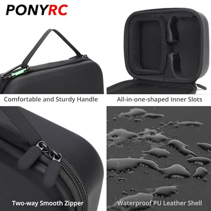 Mini 5 Pro Case, Portable PU Leather Small Storage Bag Case for DJI Mini 5 Pro Fly More Combo, DJI RC 2/ RC-N3 Controller and Other Accessories
