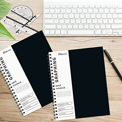 Graph Paper Notebook Spiral Notebook 8.5" x 11"-4 Pack Grid Paper Notebook Graph notebook Engineering notebook 120 Pages 100 GSM Thick Graphing Paper Notebook Hardcover Journal for School, - size: A4, style: GRAPH NOTEBOOK