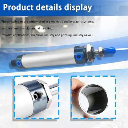 CG WEITENG Pneumatic Mini Pneumatic Cylinder MAL Single Rod Aluminum Double Acting Pneumatic Cylinder 32mm Bore 250mm Stroke(MAL32x250) - color: MAL-32 mm, size: 250 mm