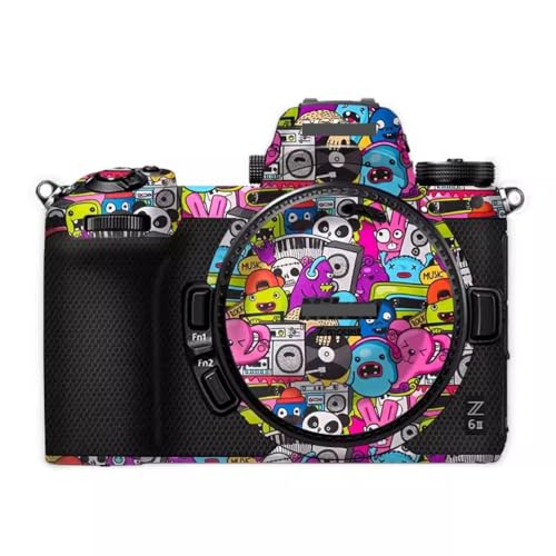 Anti-Scratch Camera Skin Wrap Z6 II Sticker Coat Vinly Protective Film Body Protector Decals Cover for for Nikon Z6II Z7II Z7 II (Graffiti Pink) - color: Graffiti Pink