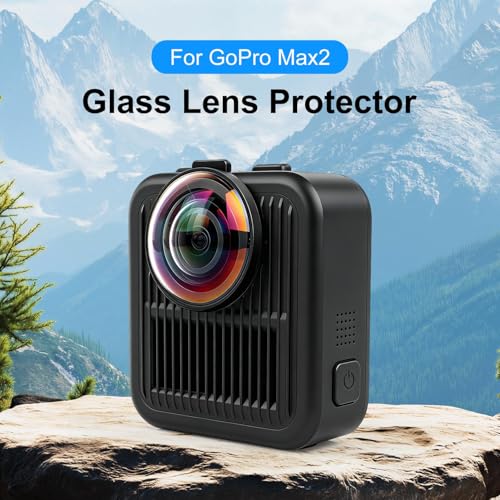 Premium Lens Cap for Go Pro MAX2 Lens Guards Spherical Optical Tempered Glass MAX 2 Protective Case Cover Action Camera Accessories - size: for GoPro MAX2 Glass