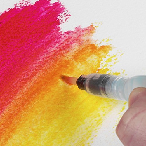 Pentel Arts Aquash Water Brush Assorted Tips, Pack of 3 (FRHBFMBP3) - style: 3 Pack Assorted