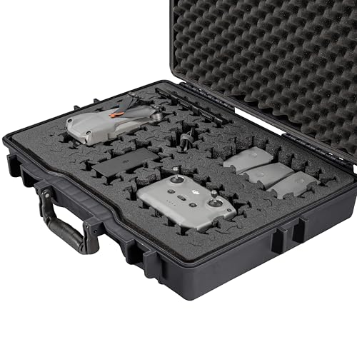 Eylar 22” Hard Laptop Case Equipped with RAGAR Reconfigurable & Reusable XP Crosslinked Foam Insert, Waterproof, Shockproof for Equipment, Drones, and Cameras (1 RAGAR Layer) (Black) - color: Black