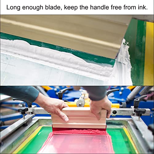 HARFINGTON Screen Printing Squeegee 2 Inch 65 Durometer Rubber Blade Wooden Handle Ink Scraper for Screen Printing Fabric Printmaking - size: 2 Inch