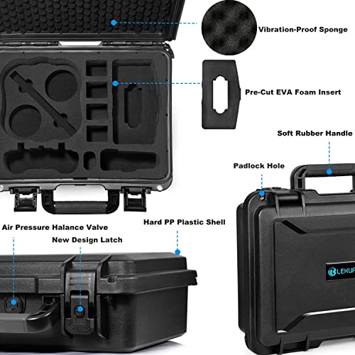 LEKUFEE Waterproof Case for DJI Avata - Explorer Combo/Pro/Fly Smart Combo & Accessories (Carry Case Only) - Not for DJI AVATA 2, Black