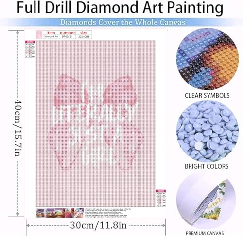 pink bow Diamond Art Kits for Adult Diamond Painting Kit for Beginner - color: DP03521