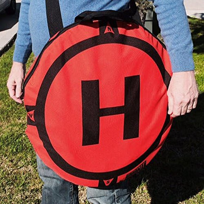 Hoodman 5 Foot Weighted UAV Drone Landing Pad fits Inspire 3, Inspire 2, Inspire 1, No Stakes Required, collapses to 1/3 of deployed size - size: 5 Foot Pad