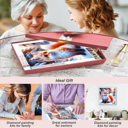 FHBUBPUP Diamond Painting Kits for Adults Fox Diamond Art Kits for Adults