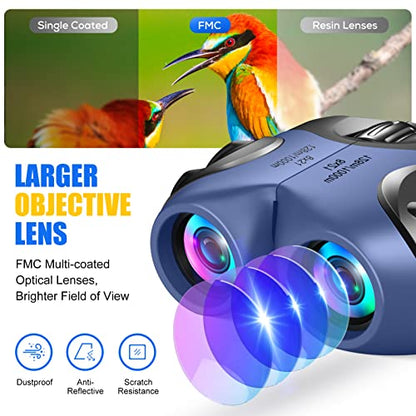 LET'S GO! Binocular for Kids, Compact High Resolution Shockproof Binoculars - color: Navy blue