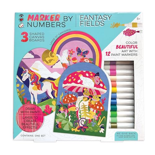 Bright Stripes iHeartArt Marker by Numbers Kit, Fantasy Fields, Ages 8 Up - style: Fantasy Fields