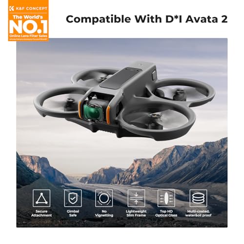 K&F CONCEPT PL ND Filters Kit Compatible with DJI Avata 2 - style: ND8+ND16+PL