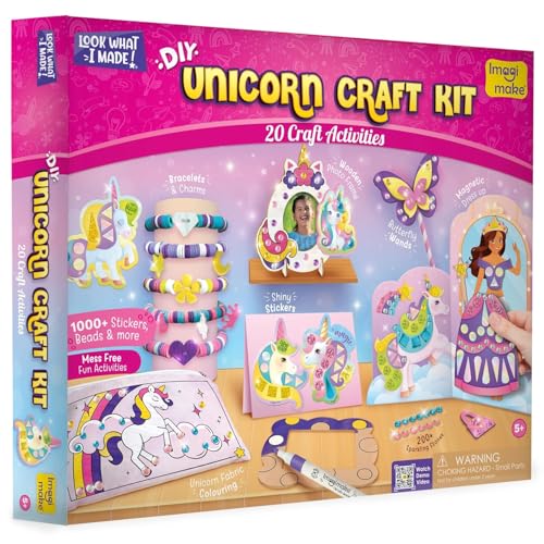 Imagimake Unicorn Craft Kit, 20 Mess-Free Creative Activities for Girls - style: Unicorn Craft Kit