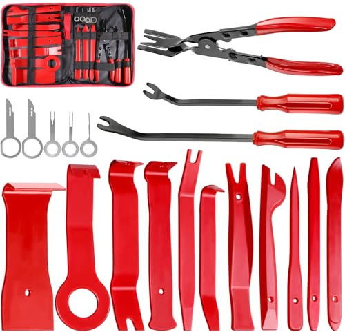 Doaho 19Pcs Car Trim Removal Tool Kit with Storage Bag - color: Red-19pcs Trim Removal Tools