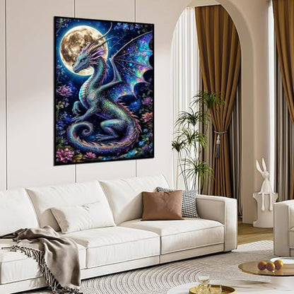 Dragon Diamond Art Kits for Adults 12x16In - color: Dragon