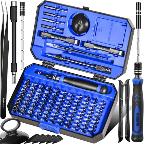 Precision Screwdriver Set with 103 Multi Bits, MINGFIX 115 in 1 Small Magnetic Repair Tool Kit for MacBook,Laptop,PC,Computers, iPhone, Electronics,PS5,PS4,Nintendo Switch, Xbox,Watches & Eye Glasses - style: 115 in 1