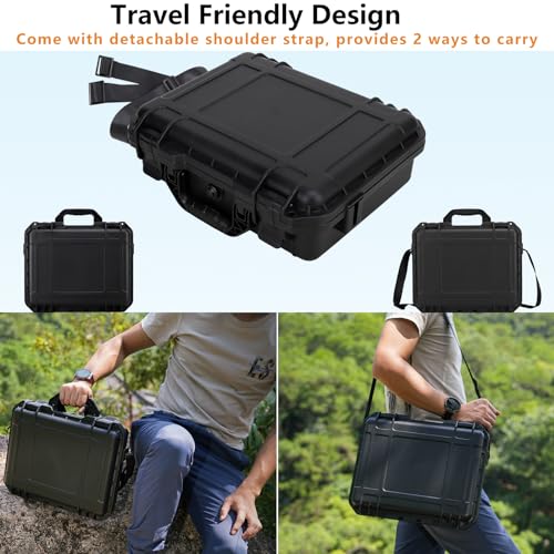 Hard Case for DJI Mini 4 Pro, Waterproof Carrying Case with Strap Fits For All DJI Mini 4 Pro Fly More Combo Drone Accessories (Compatible with RC2/RC/N1/N2 Controller)