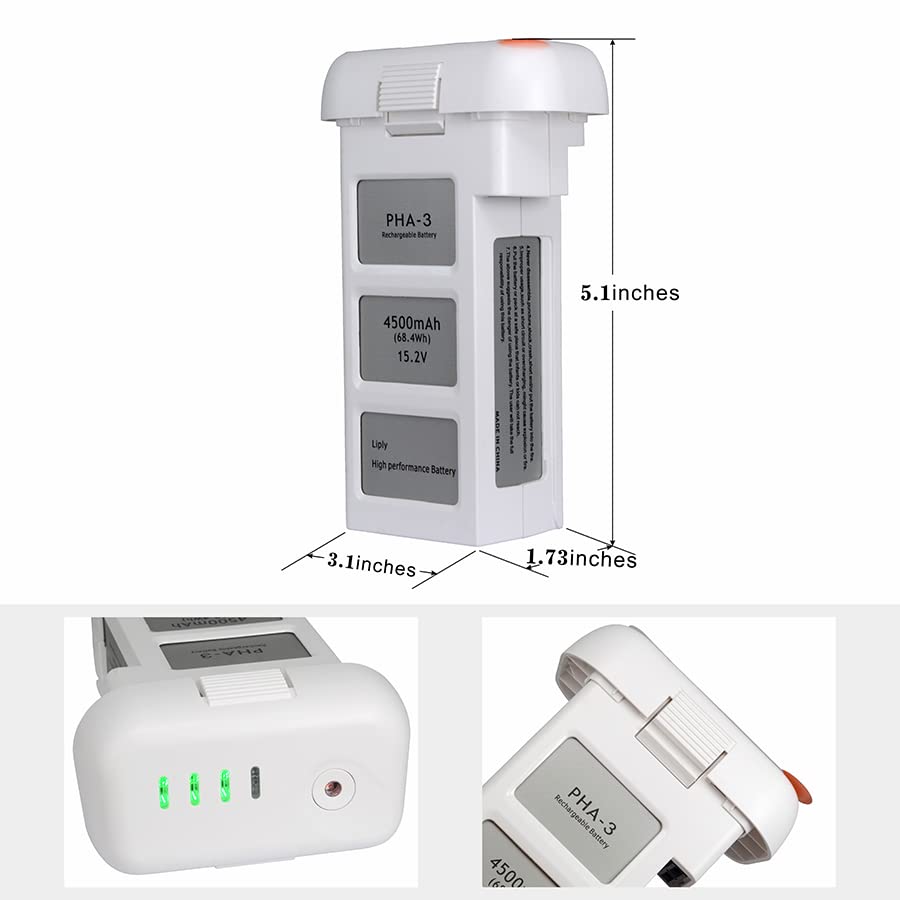 NC OSTTFOIN 15.2V 4500mAh 68.4W New Upgraded Drone Replacement Battery for DJI Phantom 3 SE Professional Advanced Standard