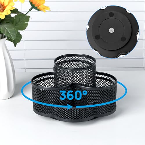 Topwey 360 Rotating Pencil/Pen Holder for Desk in Black - color: Black