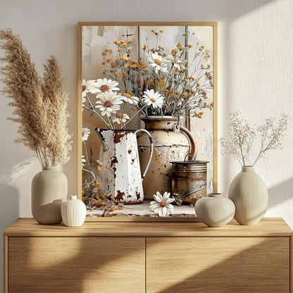 Daisy Paint by Numbers Kit for Adults, 16x20 inch - color: Daisy Flower without frame