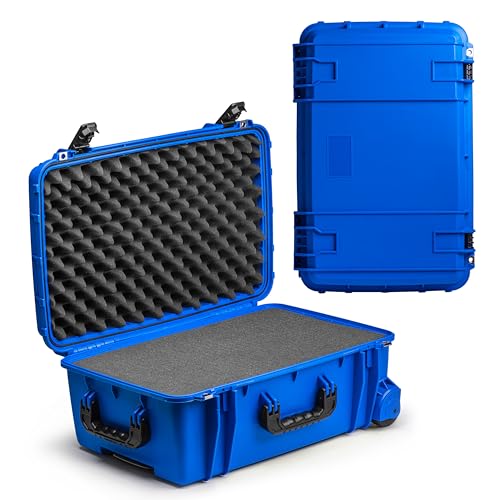 Seahorse 920 Heavy Duty Protective Dry Box Case With Customizable Accuform Foam - USA Made for Professional Photographers/TSA Approved/Mil Spec / IP67 Waterproof - color: Blue