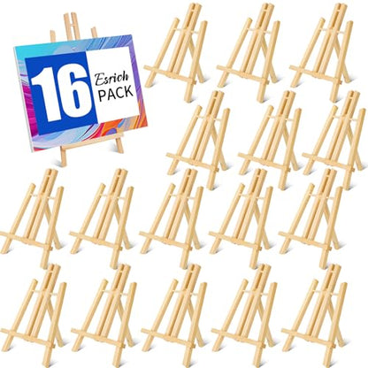 ESRICH 16 Pack 11.8" Wood Easels, Tabletop Easel for Painting - style: 11.8"-16P