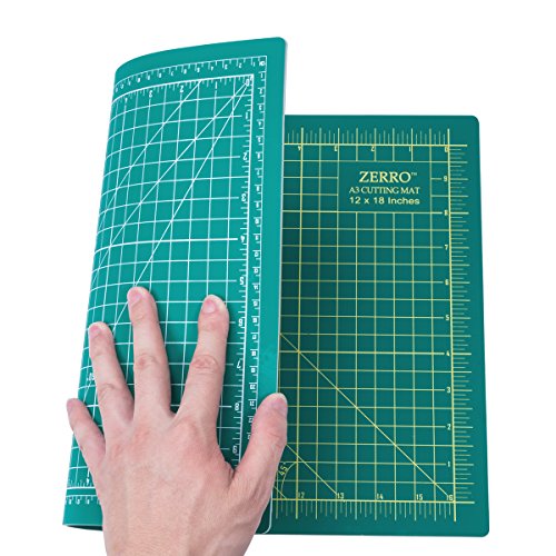 ZERRO Self Healing Cutting Mat 12" x 18" Double Sided Cutting Sewing Mat - size: 17.7"L x 11.8"W