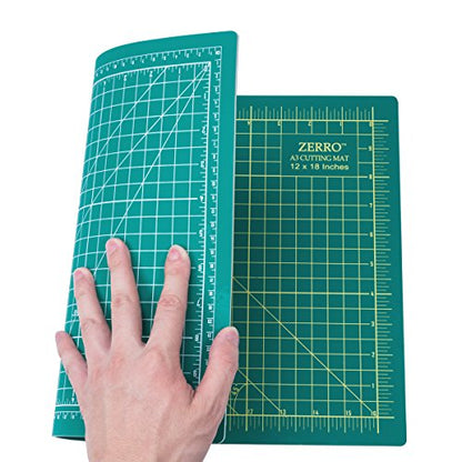 ZERRO Self Healing Cutting Mat 12" x 18" Double Sided Cutting Sewing Mat - size: 17.7"L x 11.8"W