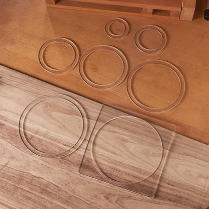 Pack of 7 Big Circle Inlay Template |Router and Decorative Templates for Woodworking -2