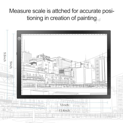 Rechargeable Drawing Board, Light Box Trace Pad Copy Table for Kids Gifts - color: BLACK, size: 10 x 15 inches