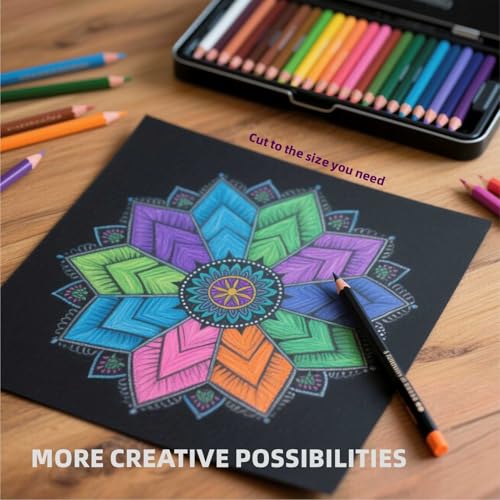 Xmusk Hardcover Black Sketch Book for Artists, Students & Adults, 6"×9"