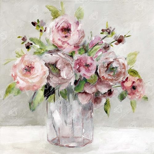 DIAMOND ART CLUB Blushing Blossoms Diamond Art Kits for Adults - color: Blushing Blossoms