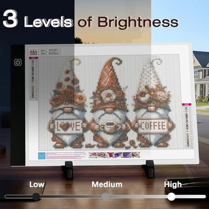 FANGZH A4 Light Pad Diamond Painting Accessories Kit: 179 Pieces, Pink - color: Pink