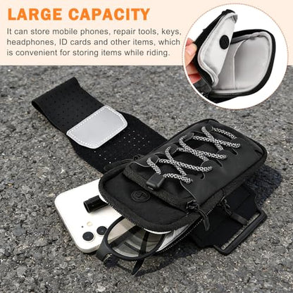 Front Frame Tool Bag Compatible with Sur Ron, Water-Resistant Pouch with 5 Reflective Star Stickers, Fit for Surron Ultra Bee, E Ride Pro Mini S SR, Rawrr Mantis