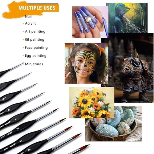 Golden Maple Detail Paint Brushes Set 10pcs - style: 10BK
