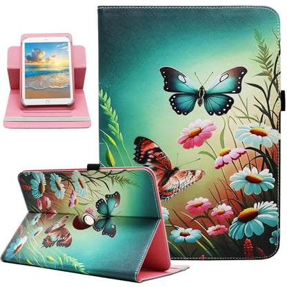 Universal 10 10.1 11 Inch Android 16 15 Tablet Case Cover - color: 03 Butterfly Flowers