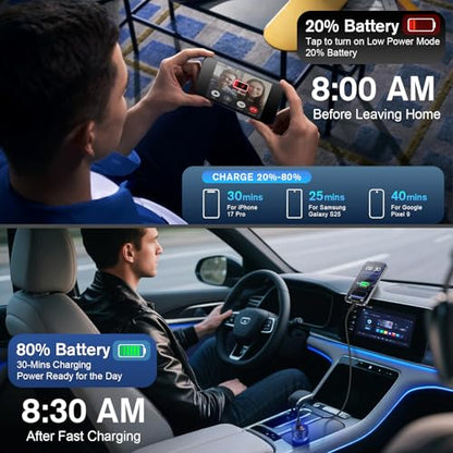 5-Pack USB C Car Charger,93W 3-Port PD3.0 Cigarette Lighter USB Charger - color: 5-Pack Black