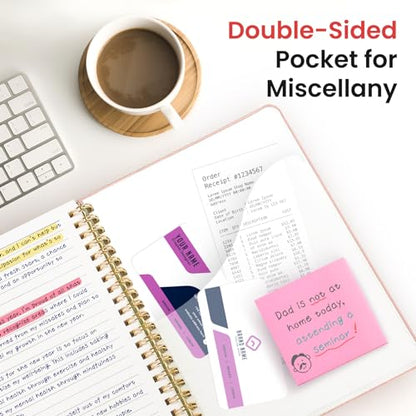Taja Lined Spiral Notebook for Work, 5.7"x7.9" Spiral Journal College Ruled - color: B-Pink, style: a-Lined(1 Pack)