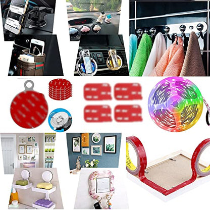 3M Double Side Tape Heavy Duty,2in x 10ft Mounting Tape Strong Adhesive Double Sided Tape Waterproof Foam Tape for LED Strip Light, Picture Hanging Strips for Wall - size: 2in x 9.85ft