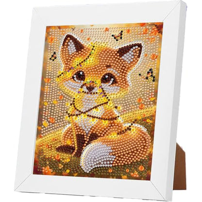 WEMEON Fox Diamond Art Kits for Kids with Frame 7x7 inch - color: Fox