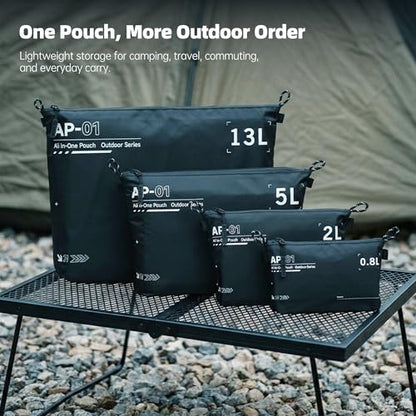 AMBITFUL AP-01 Water-Resistant Organizer Pouch, 8.6x6.9 in,Black - size: M（2L）