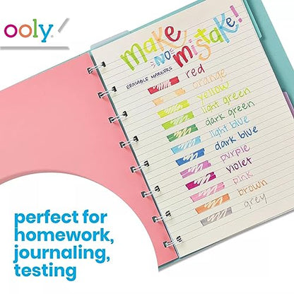 Ooly Make No Mistake Erasable Markers, Set of 12 - color: Erasable
