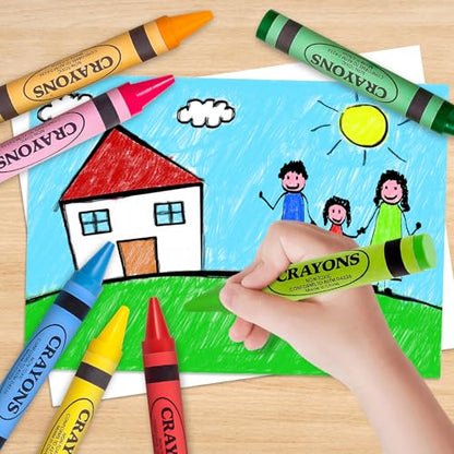 Crayons 24 Count, Jumbo Crayons for Toddlers Kids Coloring & Arts Supplies