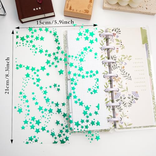Colorful Textured Fabric Paper(star mesh, Close to A5 size) - color: star mesh