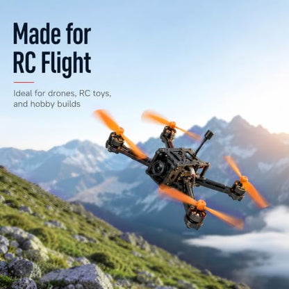 4 Pair Mini Propellers, 55mm 2-Vane, CW & CCW, Black & Orange - color: 4 Pair (Black & Orange)