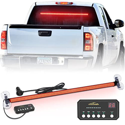 XRIDONSEN 35 inch Traffic Advisor Light Bar 144 LED Red Emergency Lights - color: Red