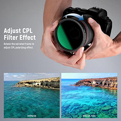 NEEWER 2 in 1 67mm Variable ND & CPL Filter, ND2-ND32 & Circular Polarizer - size: 67mm