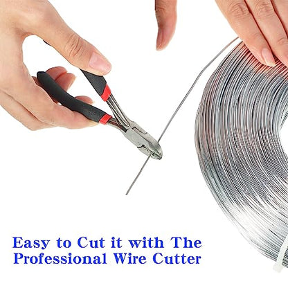 Tecunite 1 Roll Aluminum Wire Silver Craft Wire for Sculpting 1000ft 1.5 mm